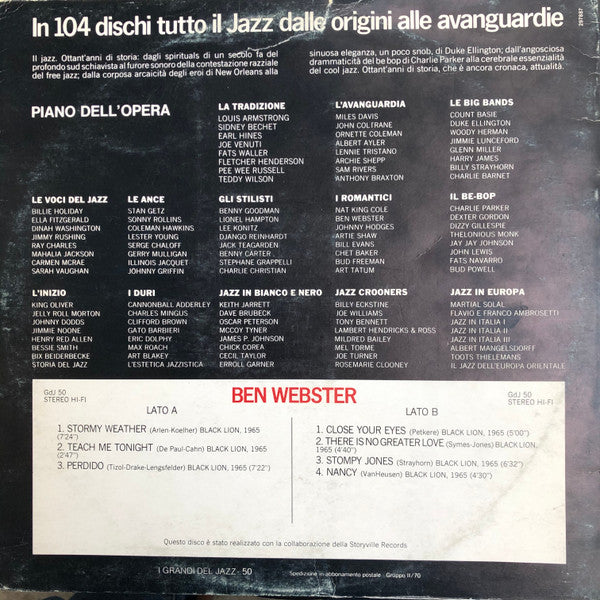 Ben Webster : Ben Webster (LP, Comp, RE)