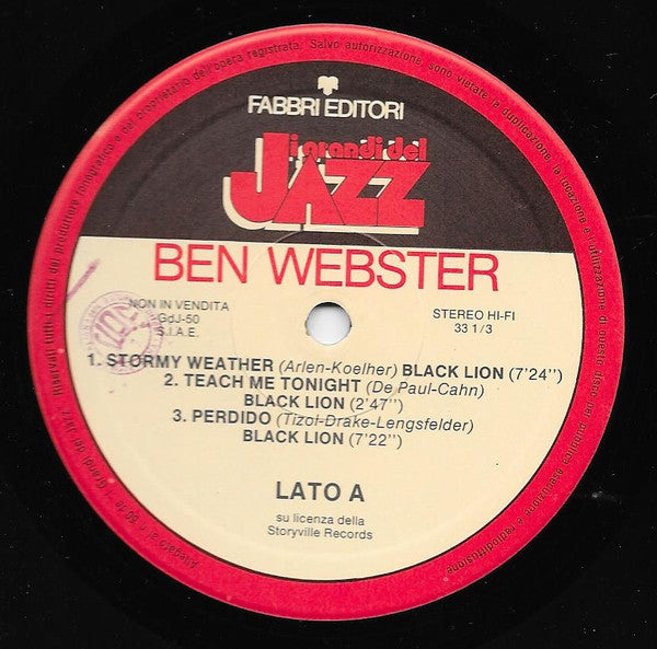 Ben Webster : Ben Webster (LP, Comp, RE)