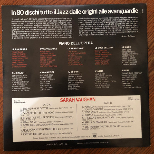 Sarah Vaughan : Sarah Vaughan (LP, Comp, Mono, Gat)