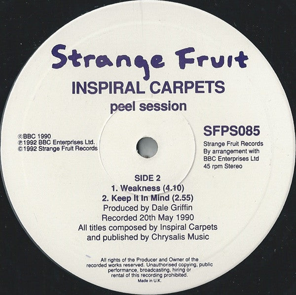 Inspiral Carpets : Peel Session (10")