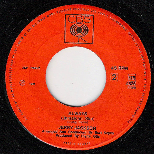 Jerry Jackson : Tell Her Johnny Said Goodbye / Always (7", Single)