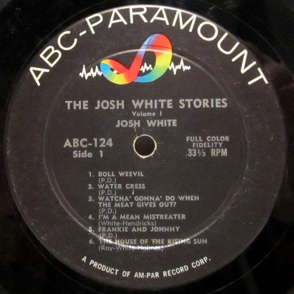 Josh White : The Josh White Stories - Vol. 1 (LP, Album, Mono, Lam)