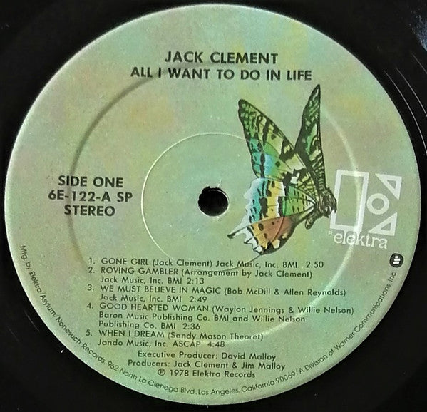 Jack Clement : All I Want To Do In Life (LP, Album, Spe)