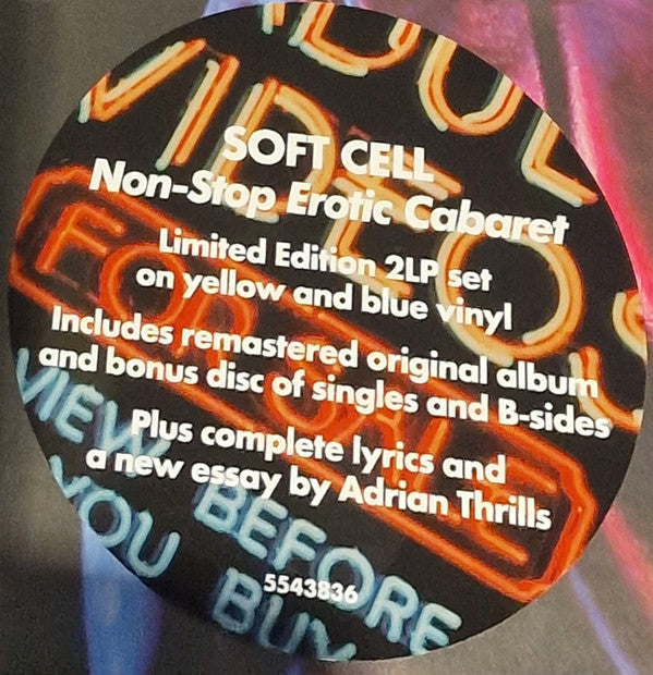 Soft Cell : Non-Stop Erotic Cabaret (LP, RE, Yel + LP, Comp, Blu + Album, Ltd, RM, Gat)