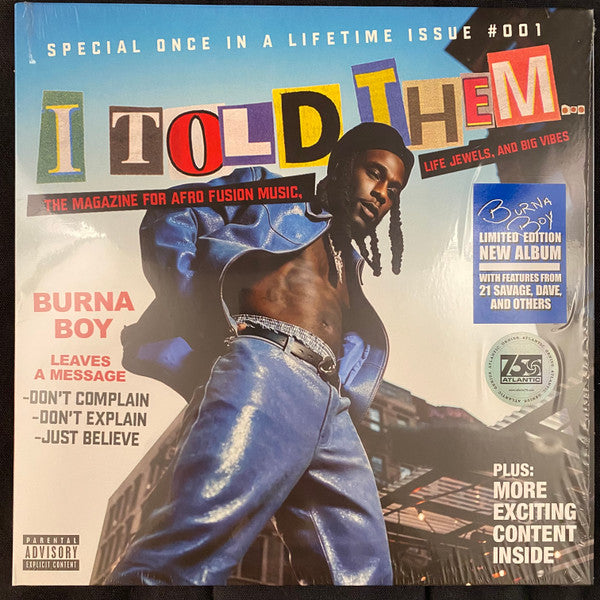 Burna Boy : I Told Them... (LP, Album, Ltd)