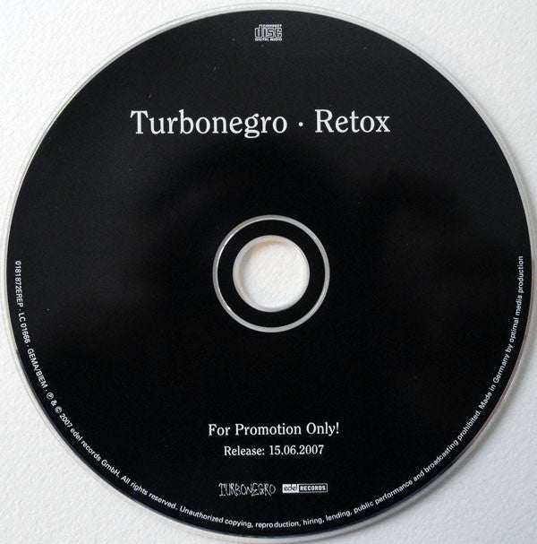 Turbonegro : Retox (CD, Album, Promo)