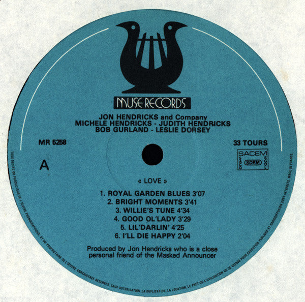 Jon Hendricks & Company : Love (LP, Album)