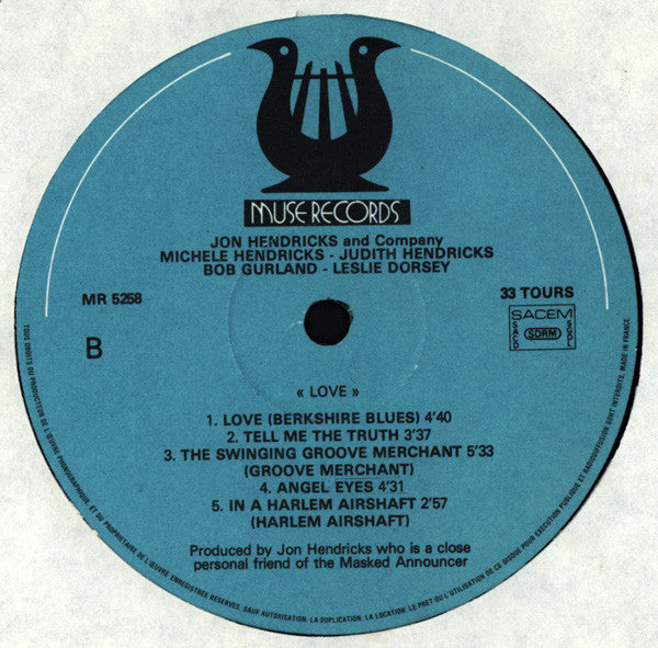 Jon Hendricks & Company : Love (LP, Album)