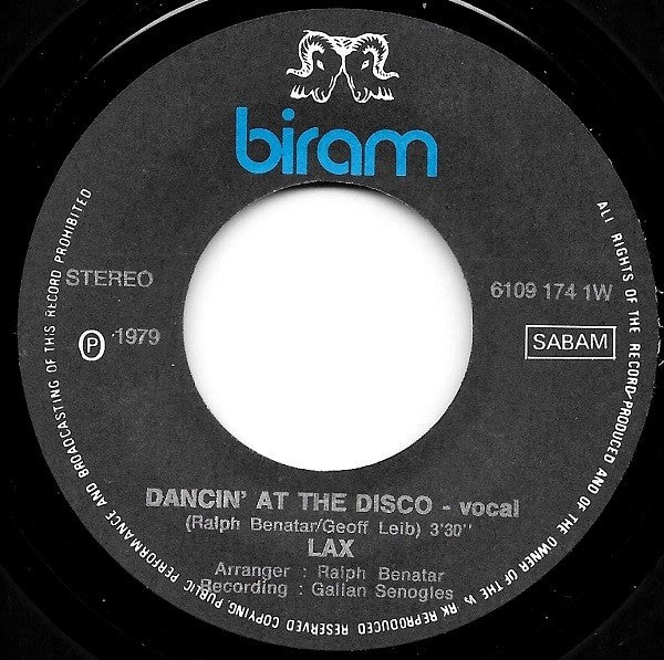 L.A.X. : Dancin' At The Disco (7", Single)