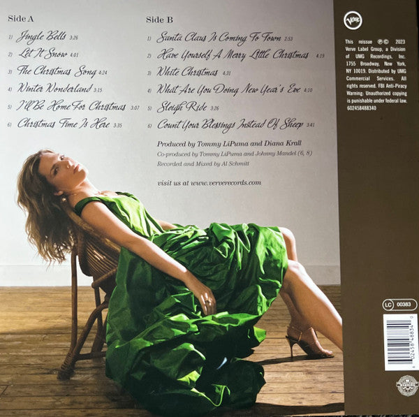 Diana Krall Featuring The Clayton-Hamilton Jazz Orchestra : Christmas Songs (LP, Album, RE, Red)