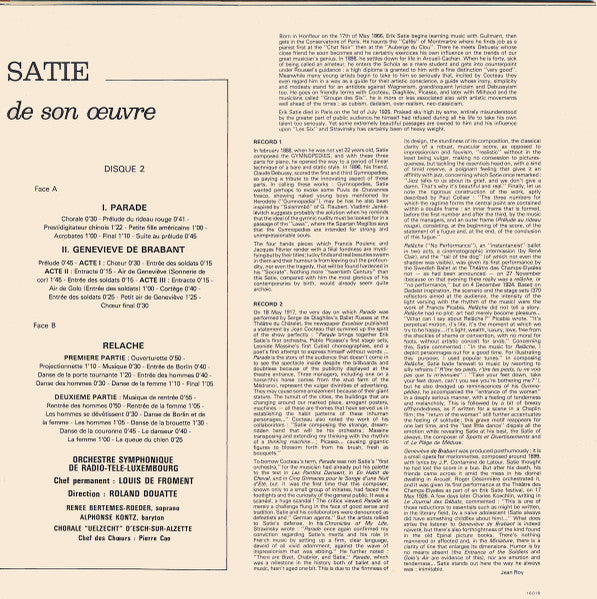 Erik Satie : L'Essentiel De Son Oeuvre (2xLP)