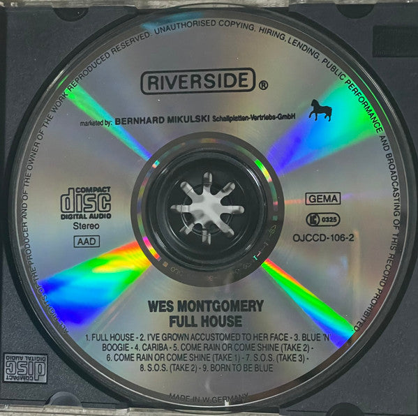 Wes Montgomery : Full House (CD, Album, RE, RM)