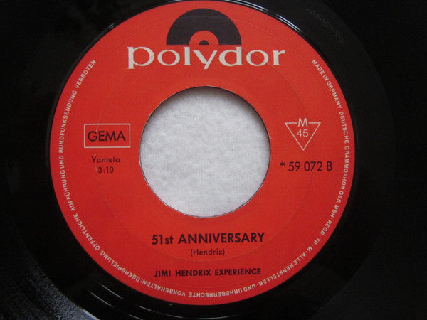 The Jimi Hendrix Experience : Purple Haze (7", Single)