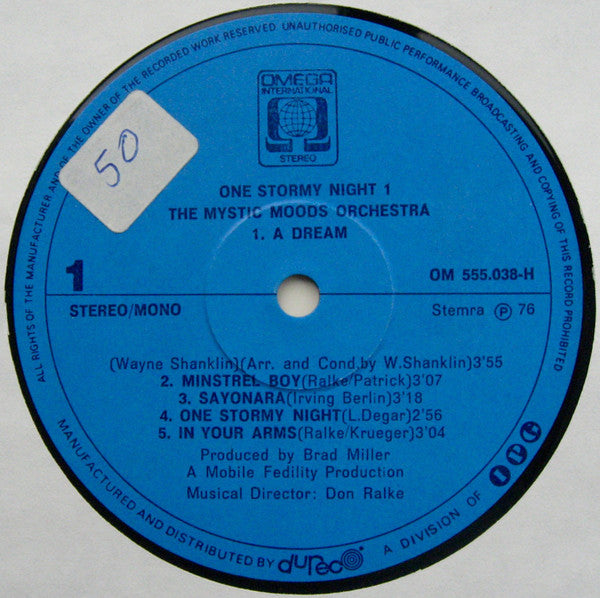 The Mystic Moods Orchestra : One Stormy Night (LP, Album, RE)