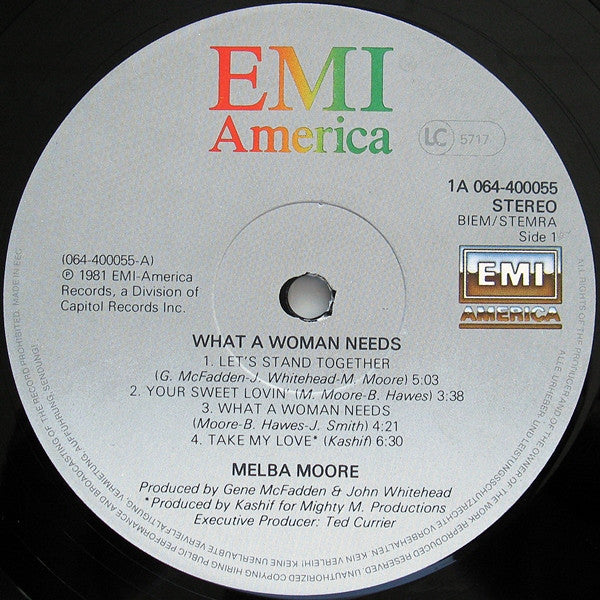 Melba Moore : What A Woman Needs (LP, Album)