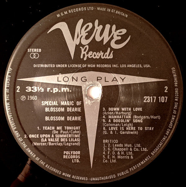 Blossom Dearie : The Special Magic Of (LP, Album, RE)