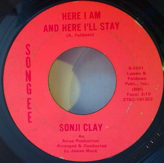 Sonji Clay : Here I Am And Here I'll Stay / Nobody (7", Ter)