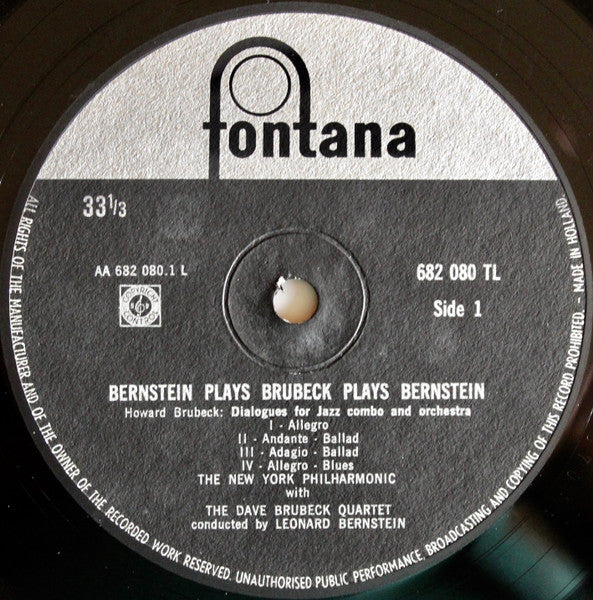 The Dave Brubeck Quartet : Bernstein Plays Brubeck Plays Bernstein (LP, Album)