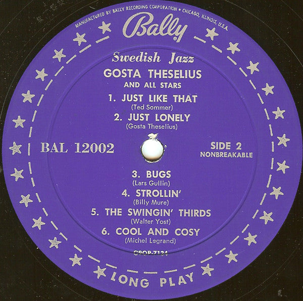 Gösta Theselius And All Stars : Swedish Jazz (LP, Album)