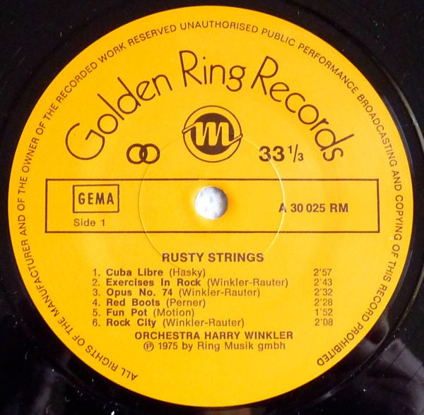 Harald Winkler And His Orchestra : Rusty Strings (LP)