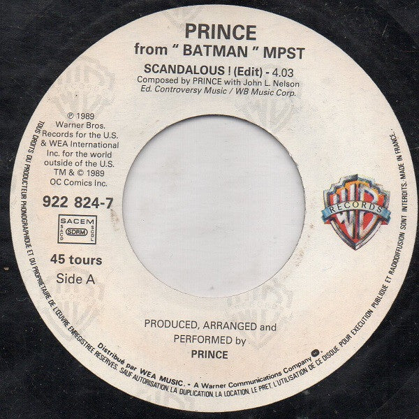 Prince : Scandalous! (7", Single)