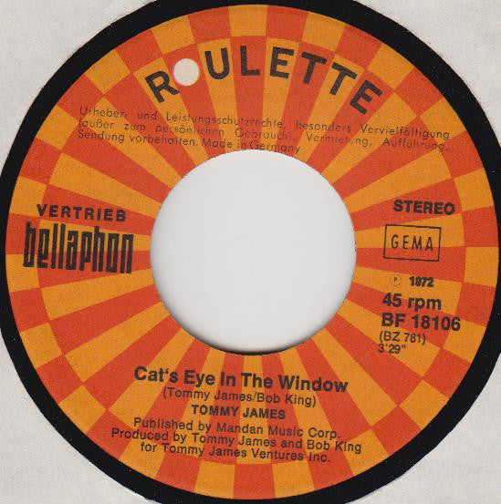 Tommy James : Cat's Eye In The Window (7", Single)