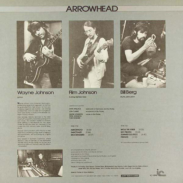 Wayne Johnson Trio : Arrowhead (LP, Album)