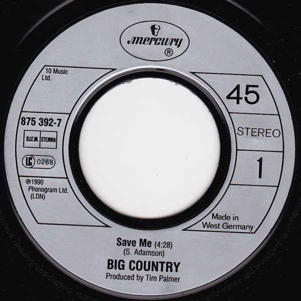 Big Country : Save Me (7", Single, sil)