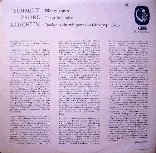 Florent Schmitt / Gabriel Fauré / Charles Koechlin, Musique Des Gardiens De La Paix, Désiré Dondeyne : Dionysiaques / Chant Funeraire / Quelques Chorals Pour Des Fetes Populaires (LP)