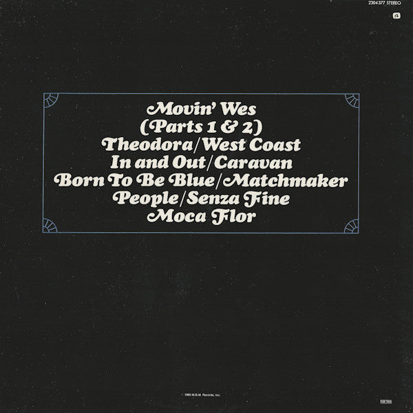 Wes Montgomery : Movin' Wes (LP, Album, RE, Gat)
