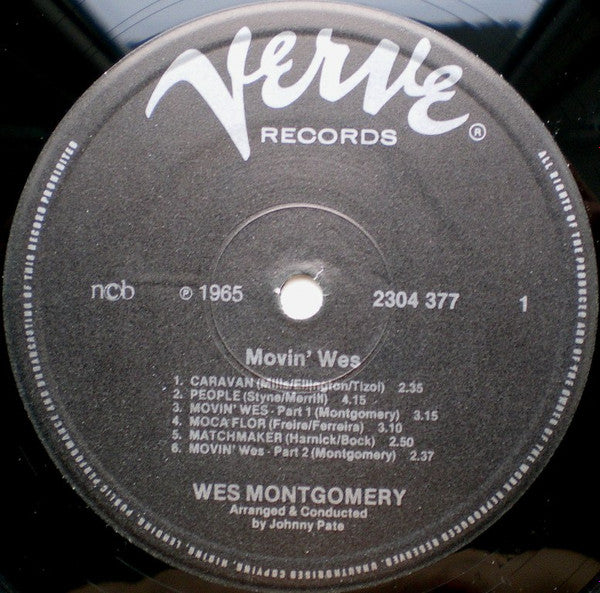 Wes Montgomery : Movin' Wes (LP, Album, RE, Gat)