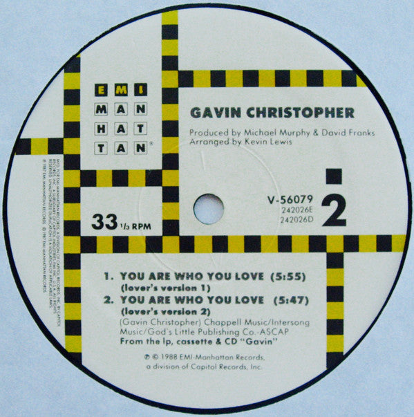 Gavin Christopher : You Are Who You Love (12")