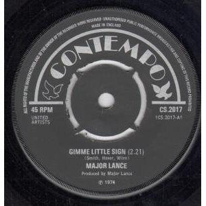 Major Lance : Gimme Little Sign  (7", 4 p)