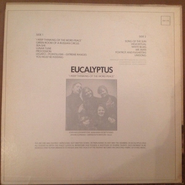 Eucalyptus (2) : I Keep Thinking Of The Word Peace (LP)