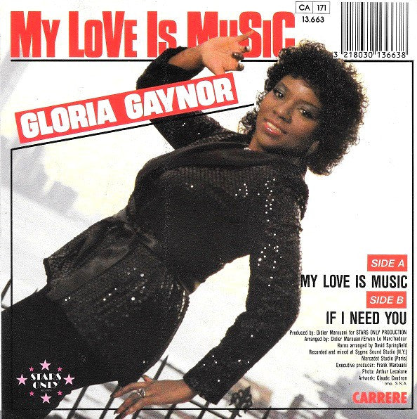 Gloria Gaynor : My Love Is Music (7", Single)