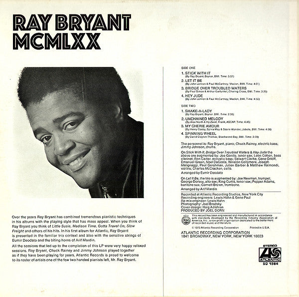 Ray Bryant : MCMLXX (LP, Album, PR )
