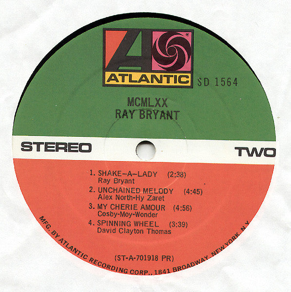 Ray Bryant : MCMLXX (LP, Album, PR )