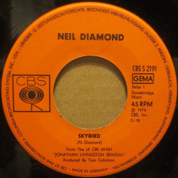 Neil Diamond : Skybird (7", Single)