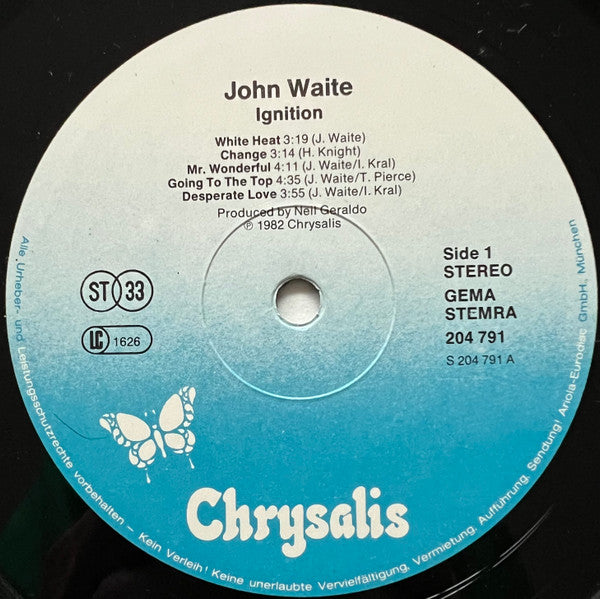 John Waite : Ignition (LP, Album)