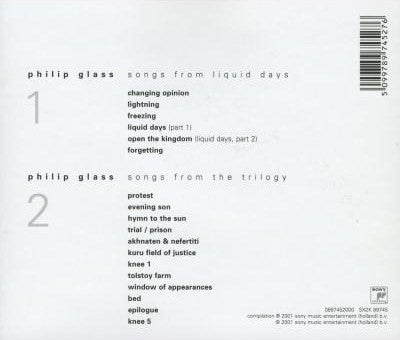 Philip Glass : Songs (2xCD, Album, Comp)