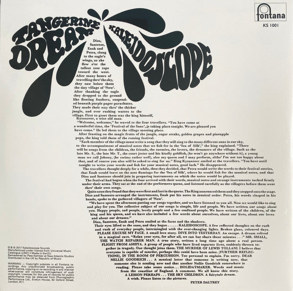 Kaleidoscope (2) : Tangerine Dream (LP, Album, Ltd, RE, Spl)