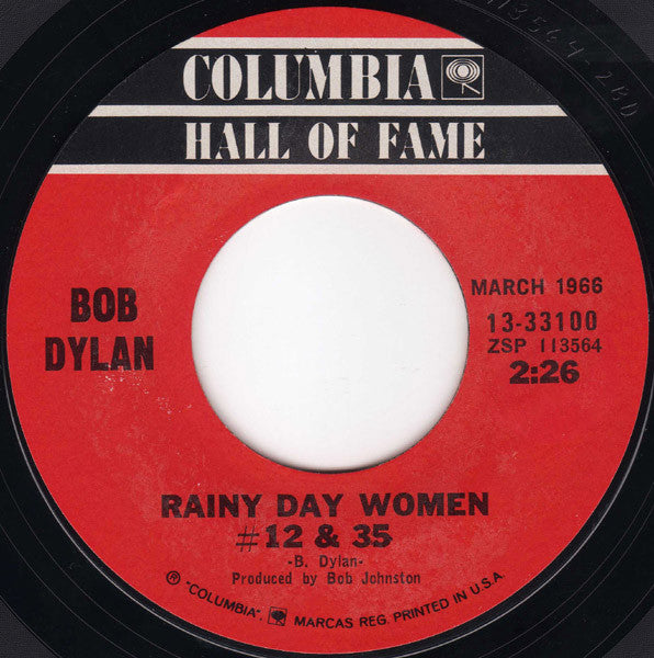Bob Dylan : Like A Rolling Stone / Rainy Day Women #12 & 35 (7", RE)