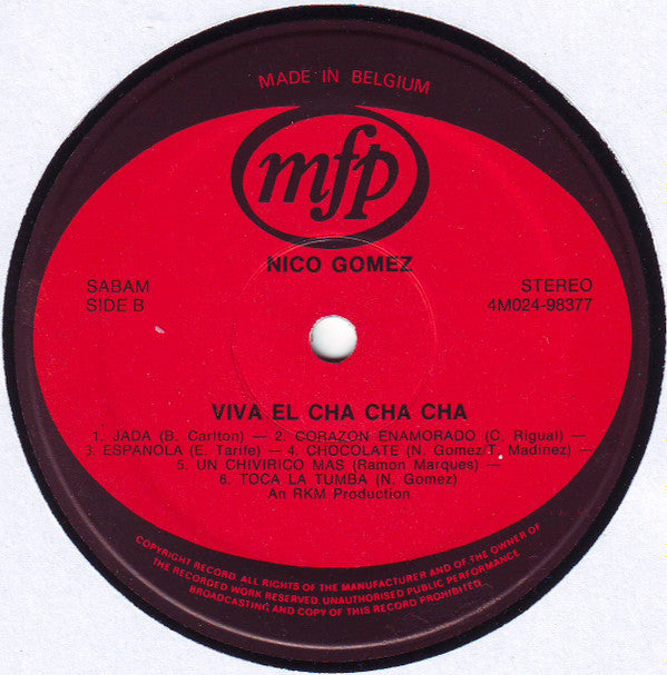 Nico Gomez And His Orchestra : Viva El Chachacha (LP, Comp)
