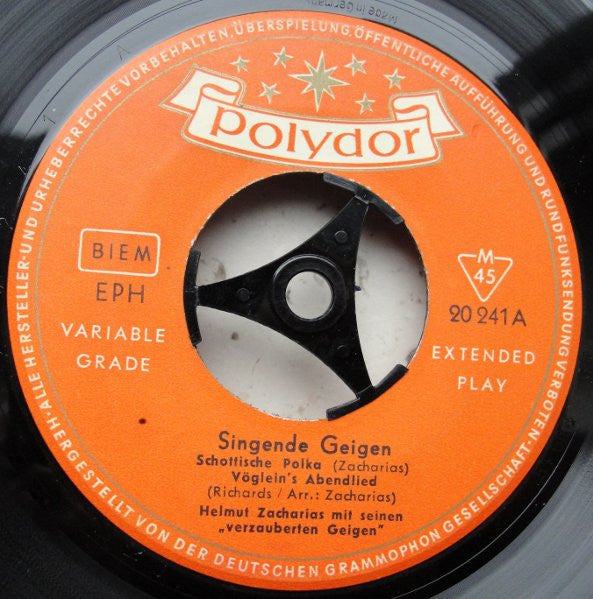 Helmut Zacharias Und Seine Verzauberten Geigen : Singende Geigen (7", EP, Mono)