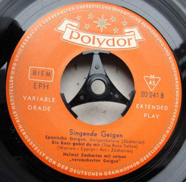 Helmut Zacharias Und Seine Verzauberten Geigen : Singende Geigen (7", EP, Mono)