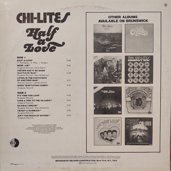 Chi-Lites* : Half A Love (LP, Album)