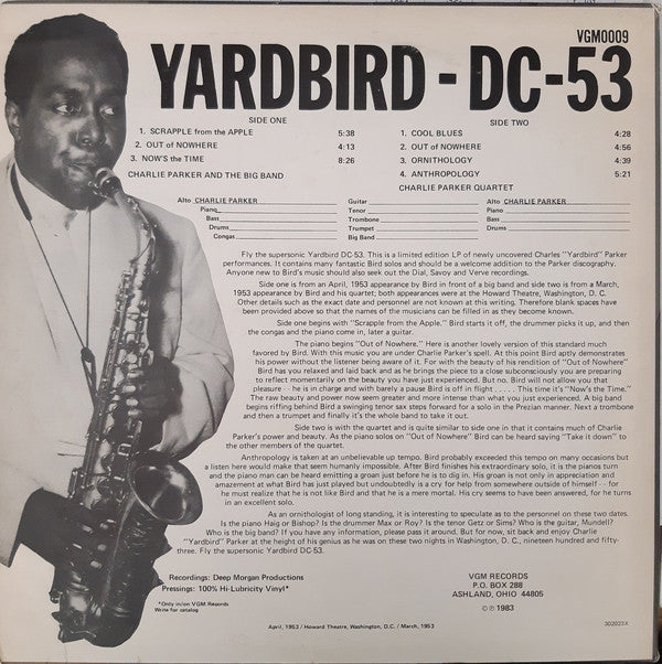 Charlie Parker : Yardbird-DC-53 (LP)