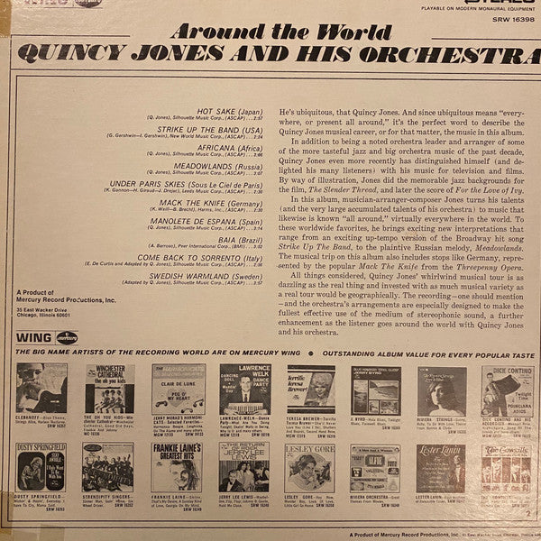 Quincy Jones And His Orchestra : Around The World (LP, Album, RE)