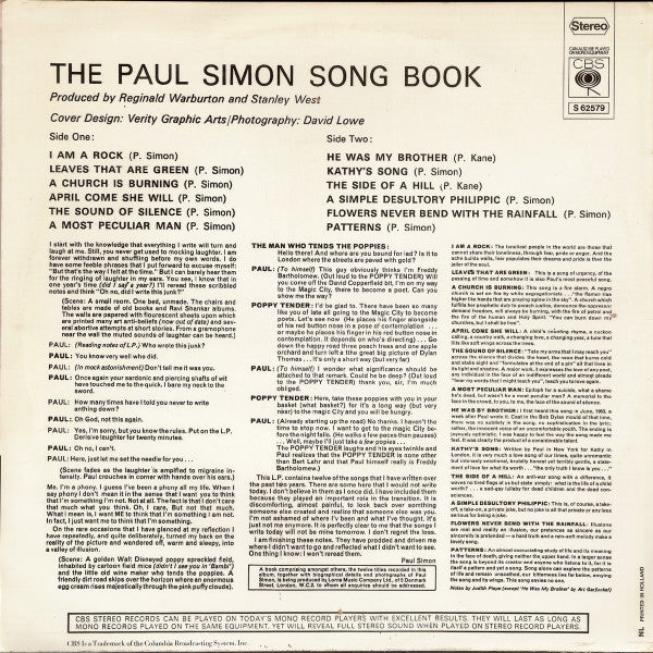 Paul Simon : The Paul Simon Song Book (LP, Album)
