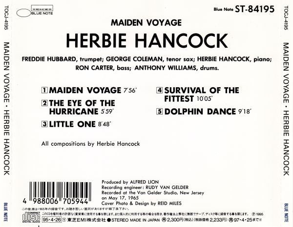 Herbie Hancock : Maiden Voyage (CD, Album, RE)